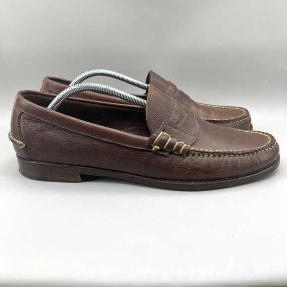 G.H.Bass Weejuns Penny Loafers Men's Size 13 D Brown Leather Slip-On Dress Shoes